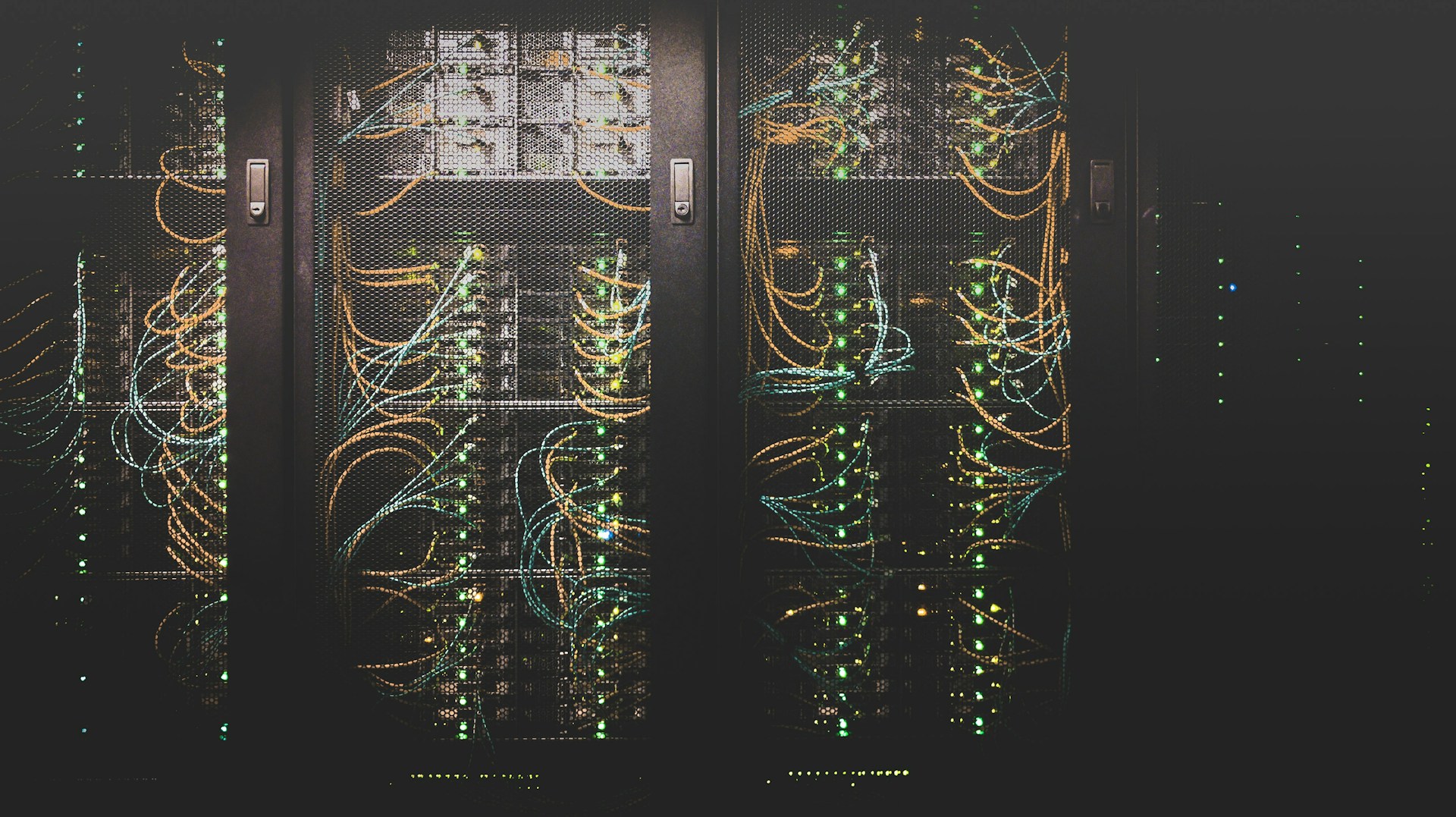 Close up of wires on a server